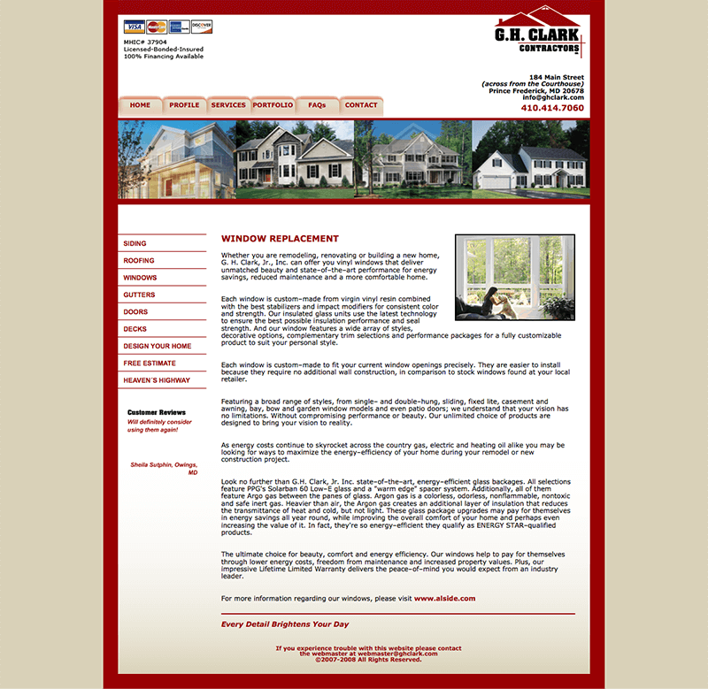 GH Clark Construction Website