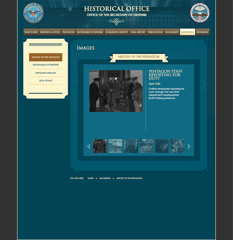 Historical Office of the Secretary of Defense Website